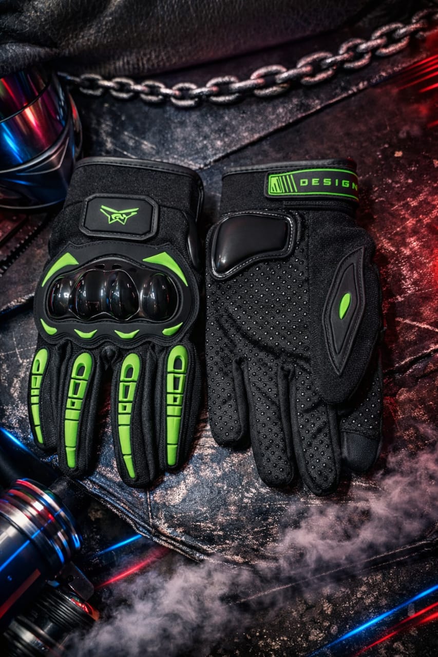 GUANTES NEON VERDE L